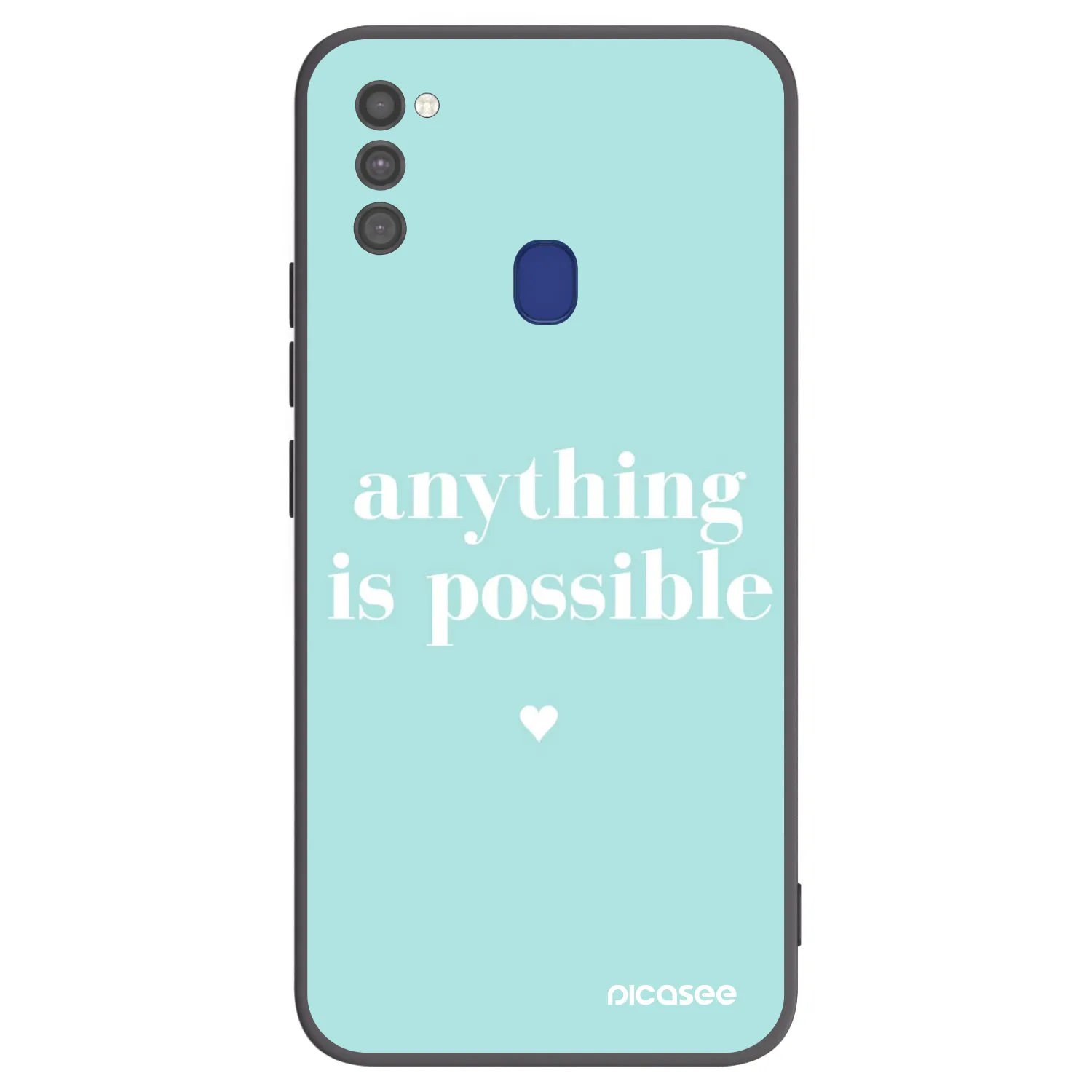 Picasee Μαύρη θήκη σιλικόνης για Samsung Galaxy M21 M215F - Anything is possible
