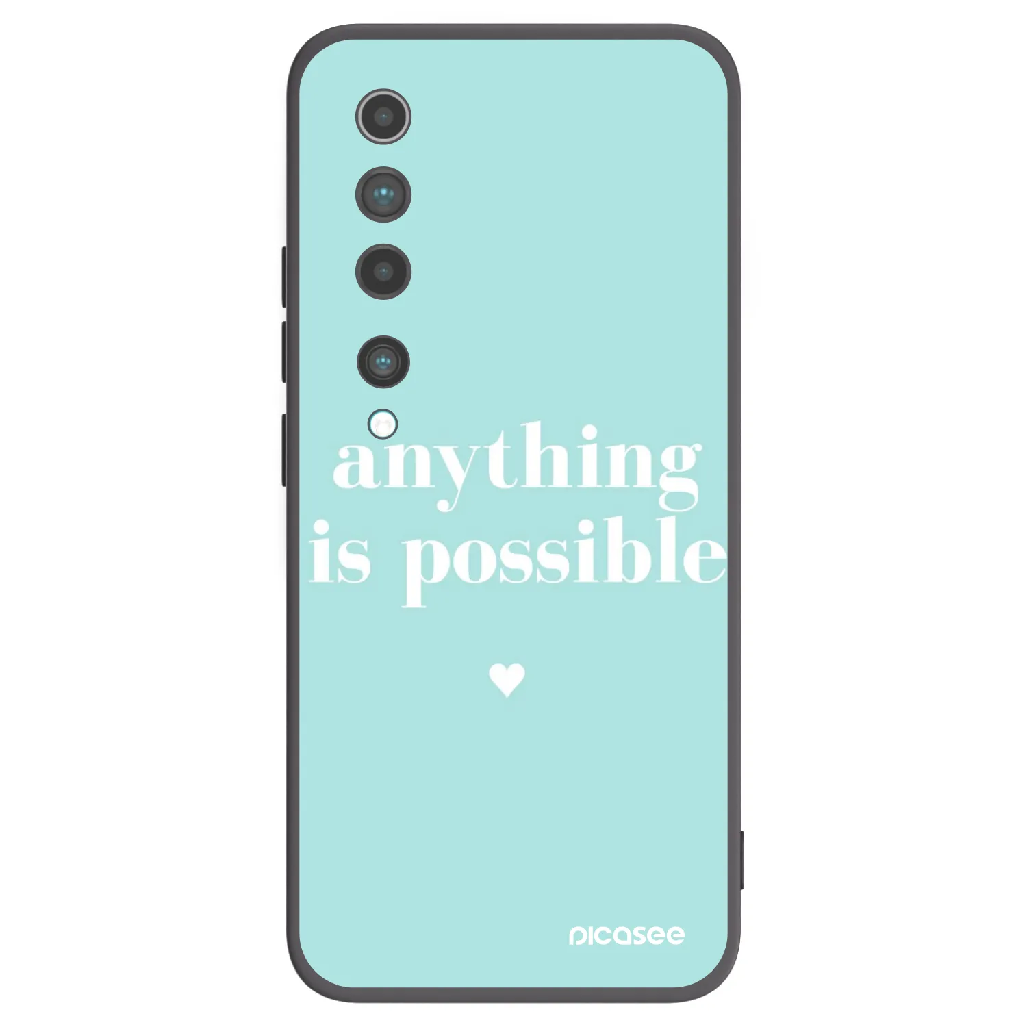 Picasee Μαύρη θήκη σιλικόνης για Xiaomi Mi 10 - Anything is possible