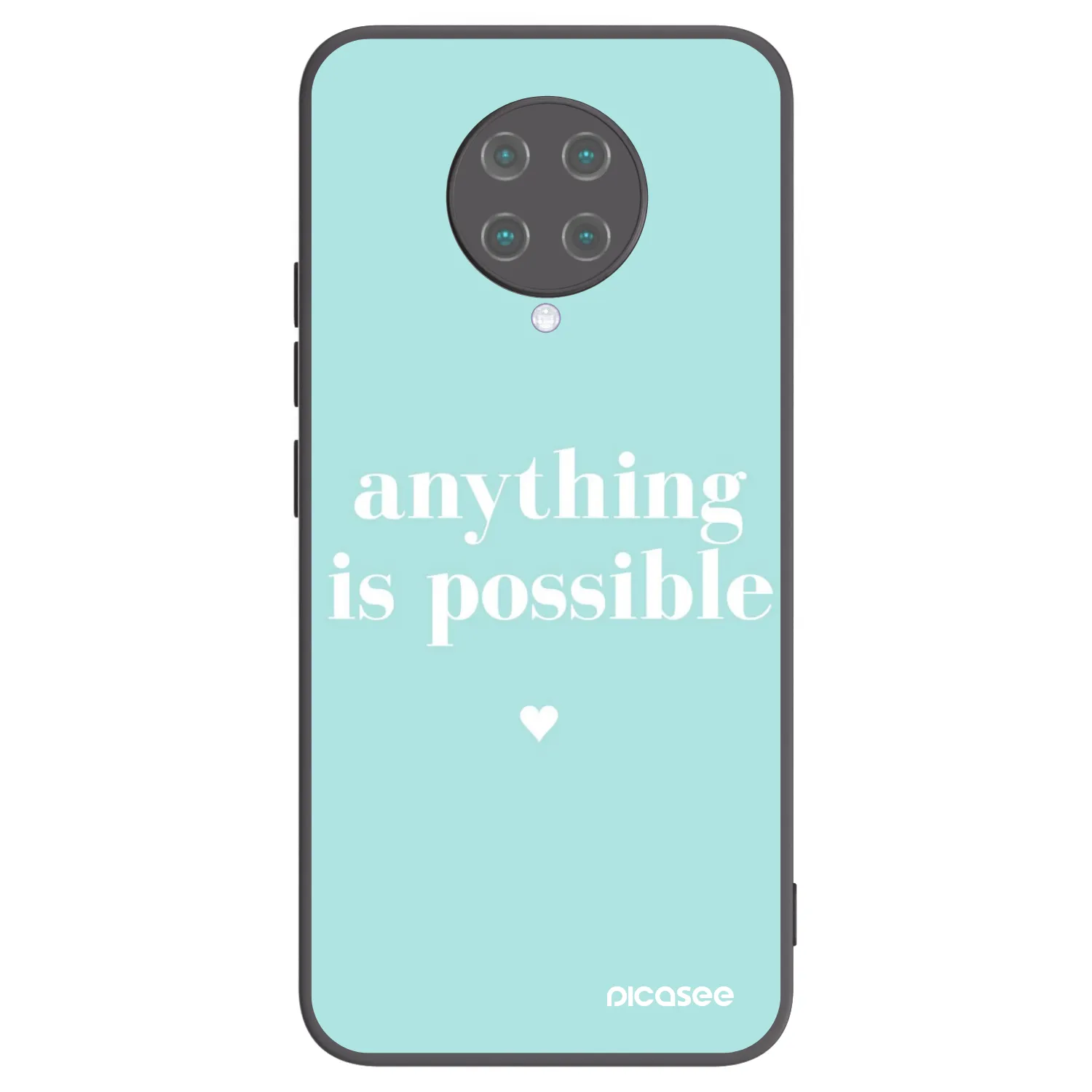Picasee Μαύρη θήκη σιλικόνης για Xiaomi Poco F2 Pro - Anything is possible
