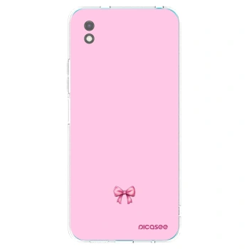 Picasee Μαύρη θήκη σιλικόνης για Xiaomi Redmi 9A - Blush bow