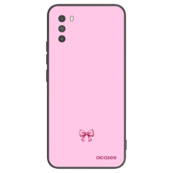 Picasee Μαύρη θήκη σιλικόνης για Xiaomi Poco M3 - Blush bow