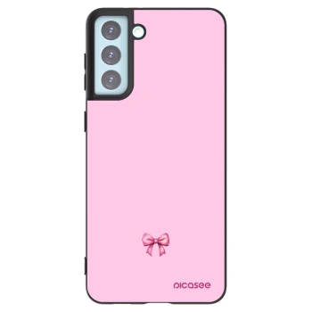 Picasee Μαύρη θήκη σιλικόνης για Samsung Galaxy S21+ 5G G996F - Blush bow
