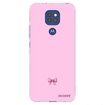 Picasee διαφανής θήκη σιλικόνης Motorola Moto G9 Play - Blush bow