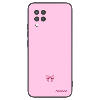 Picasee Μαύρη θήκη σιλικόνης για Samsung Galaxy A42 A426B - Blush bow