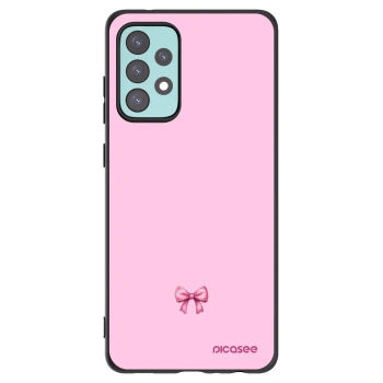 Picasee Μαύρη θήκη σιλικόνης για Samsung Galaxy A72 A725F - Blush bow
