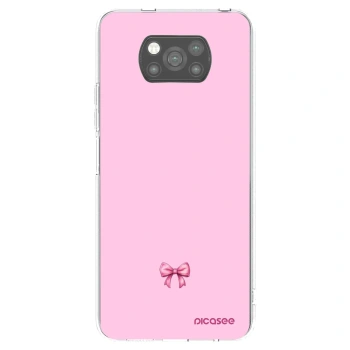 Picasee Μαύρη θήκη σιλικόνης για Xiaomi Poco X3 Pro - Blush bow