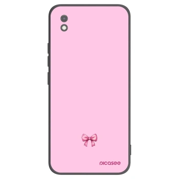 Picasee Μαύρη θήκη σιλικόνης για Xiaomi Redmi 9AT - Blush bow