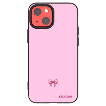 Picasee Μαύρη θήκη σιλικόνης για Apple iPhone 13 mini - Blush bow
