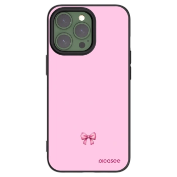 Picasee Μαύρη θήκη σιλικόνης για Apple iPhone 13 Pro - Blush bow