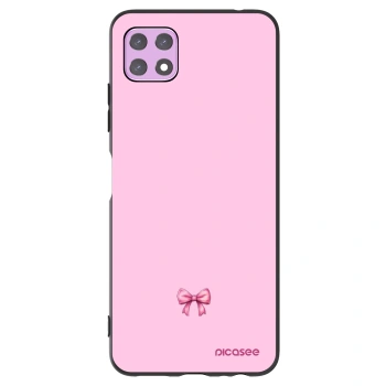 Picasee Μαύρη θήκη σιλικόνης για Samsung Galaxy A22 A226B 5G - Blush bow