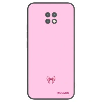 Picasee Μαύρη θήκη σιλικόνης για Xiaomi Redmi Note 9T - Blush bow