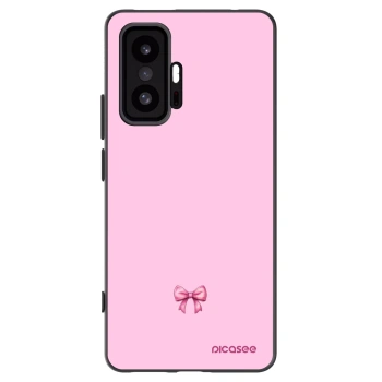 Picasee Μαύρη θήκη σιλικόνης για Xiaomi 11T Pro - Blush bow