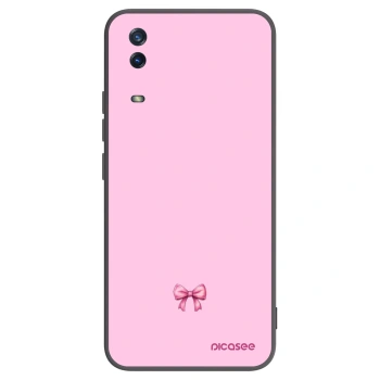 Picasee Μαύρη θήκη σιλικόνης για Vivo Y11s - Blush bow