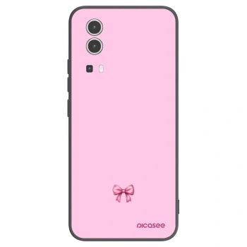 Picasee Μαύρη θήκη σιλικόνης για Vivo Y72 5G - Blush bow