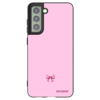 Picasee Μαύρη θήκη σιλικόνης για Samsung Galaxy S21 FE 5G - Blush bow