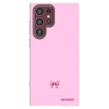 Picasee διαφανής θήκη σιλικόνης Samsung Galaxy S22 Ultra 5G - Blush bow