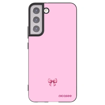 Picasee Μαύρη θήκη σιλικόνης για Samsung Galaxy S22+ 5G - Blush bow