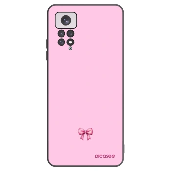 Picasee Μαύρη θήκη σιλικόνης για Xiaomi Redmi Note 11 - Blush bow
