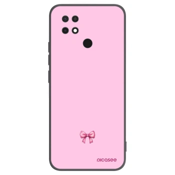 Picasee Μαύρη θήκη σιλικόνης για Xiaomi Redmi 10C - Blush bow