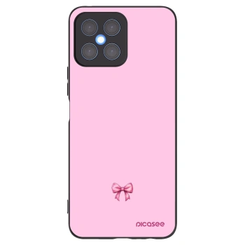 Picasee Μαύρη θήκη σιλικόνης για Honor X8 4G - Blush bow