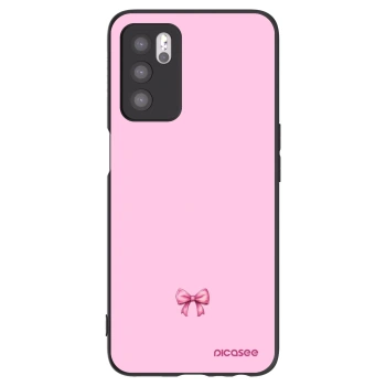 Picasee Μαύρη θήκη σιλικόνης για OPPO A16s - Blush bow