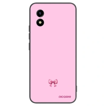 Picasee Μαύρη θήκη σιλικόνης για Vivo Y01 - Blush bow