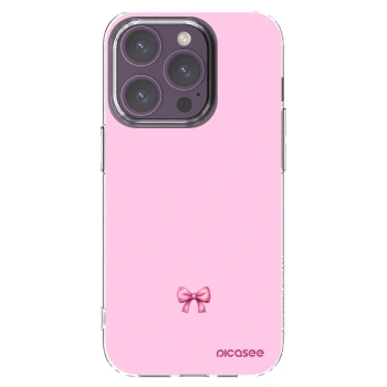 Picasee διαφανής θήκη σιλικόνης Apple iPhone 14 Pro - Blush bow