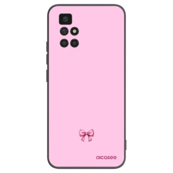 Picasee Μαύρη θήκη σιλικόνης για Xiaomi Redmi 10 (2022) - Blush bow