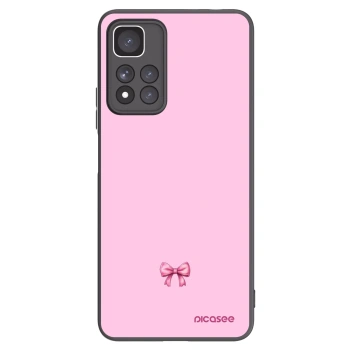Picasee Μαύρη θήκη σιλικόνης για Xiaomi Redmi Note 11 Pro+ 5G - Blush bow