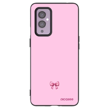 Picasee Μαύρη θήκη σιλικόνης για OnePlus 9 - Blush bow