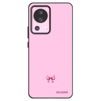 Picasee Μαύρη θήκη σιλικόνης για Xiaomi 13 Lite - Blush bow