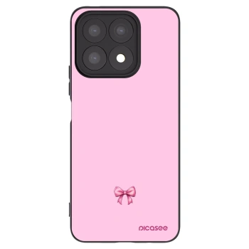 Picasee Μαύρη θήκη σιλικόνης για Honor X8a - Blush bow