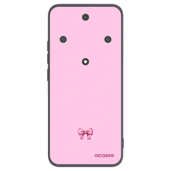 Picasee Μαύρη θήκη σιλικόνης για Honor Magic5 Lite 5G - Blush bow