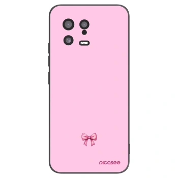 Picasee Μαύρη θήκη σιλικόνης για Xiaomi 13 - Blush bow