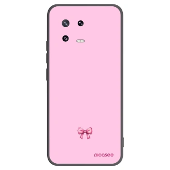 Picasee Μαύρη θήκη σιλικόνης για Xiaomi 13 Pro - Blush bow