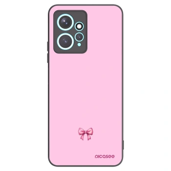 Picasee Μαύρη θήκη σιλικόνης για Xiaomi Redmi Note 12 4G - Blush bow