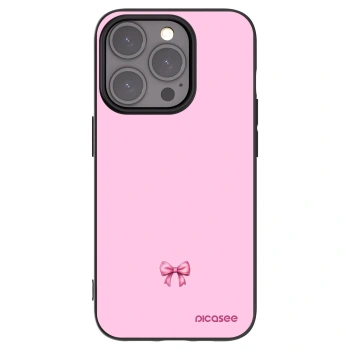 Picasee Μαύρη θήκη σιλικόνης για Apple iPhone 15 Pro - Blush bow