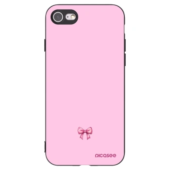 Picasee Μαύρη θήκη σιλικόνης για Apple iPhone 7 - Blush bow