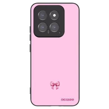 Picasee Μαύρη θήκη σιλικόνης για Xiaomi 14 - Blush bow
