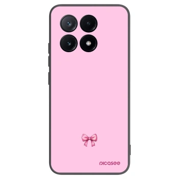Picasee Μαύρη θήκη σιλικόνης για Xiaomi Poco X6 Pro - Blush bow