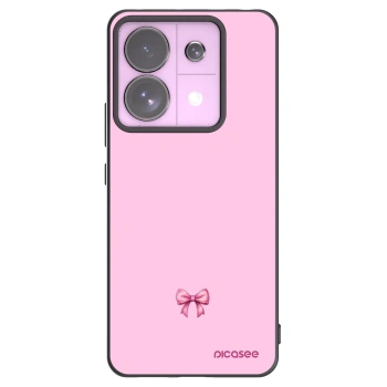 Picasee Μαύρη θήκη σιλικόνης για Xiaomi Redmi Note 13 Pro 5G - Blush bow
