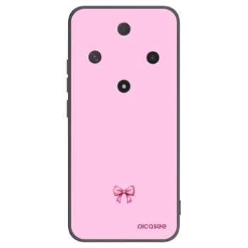 Picasee Μαύρη θήκη σιλικόνης για Honor Magic6 Lite 5G - Blush bow
