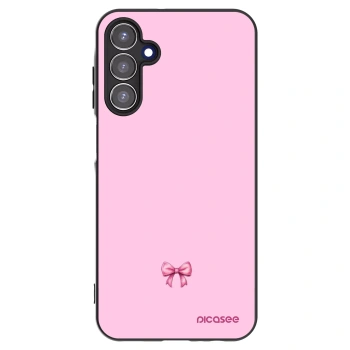 Picasee Μαύρη θήκη σιλικόνης για Samsung Galaxy A15 A156B 5G - Blush bow