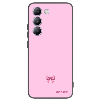 Picasee Μαύρη θήκη σιλικόνης για Vivo V40 SE 5G - Blush bow