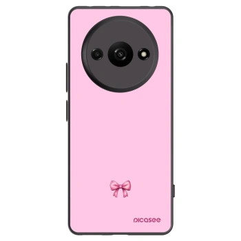 Picasee Μαύρη θήκη σιλικόνης για Xiaomi Redmi A3 - Blush bow