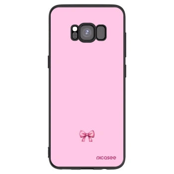 Picasee Μαύρη θήκη σιλικόνης για Samsung Galaxy S8 G950F - Blush bow