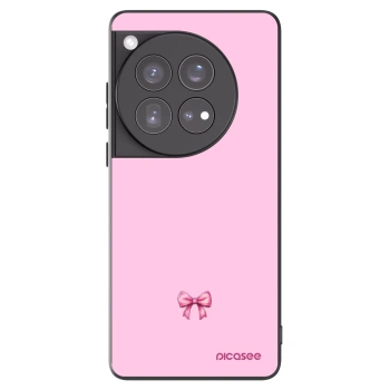 Picasee Μαύρη θήκη σιλικόνης για OnePlus 12 5G - Blush bow