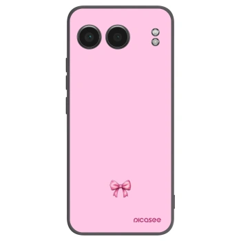 Picasee Μαύρη θήκη σιλικόνης για OnePlus Nord 4 - Blush bow