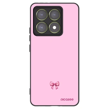 Picasee Μαύρη θήκη σιλικόνης για Xiaomi 14T - Blush bow