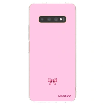 Picasee διαφανής θήκη σιλικόνης Samsung Galaxy S10 Plus G975 - Blush bow